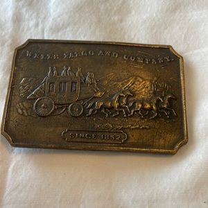 Vintage wells fargo and company belt buckle